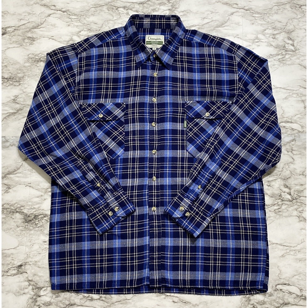 Champion Tilbury Classic Fit Men's Shirt‎ Sz XL Multicolor Plaid Flannel Pockets